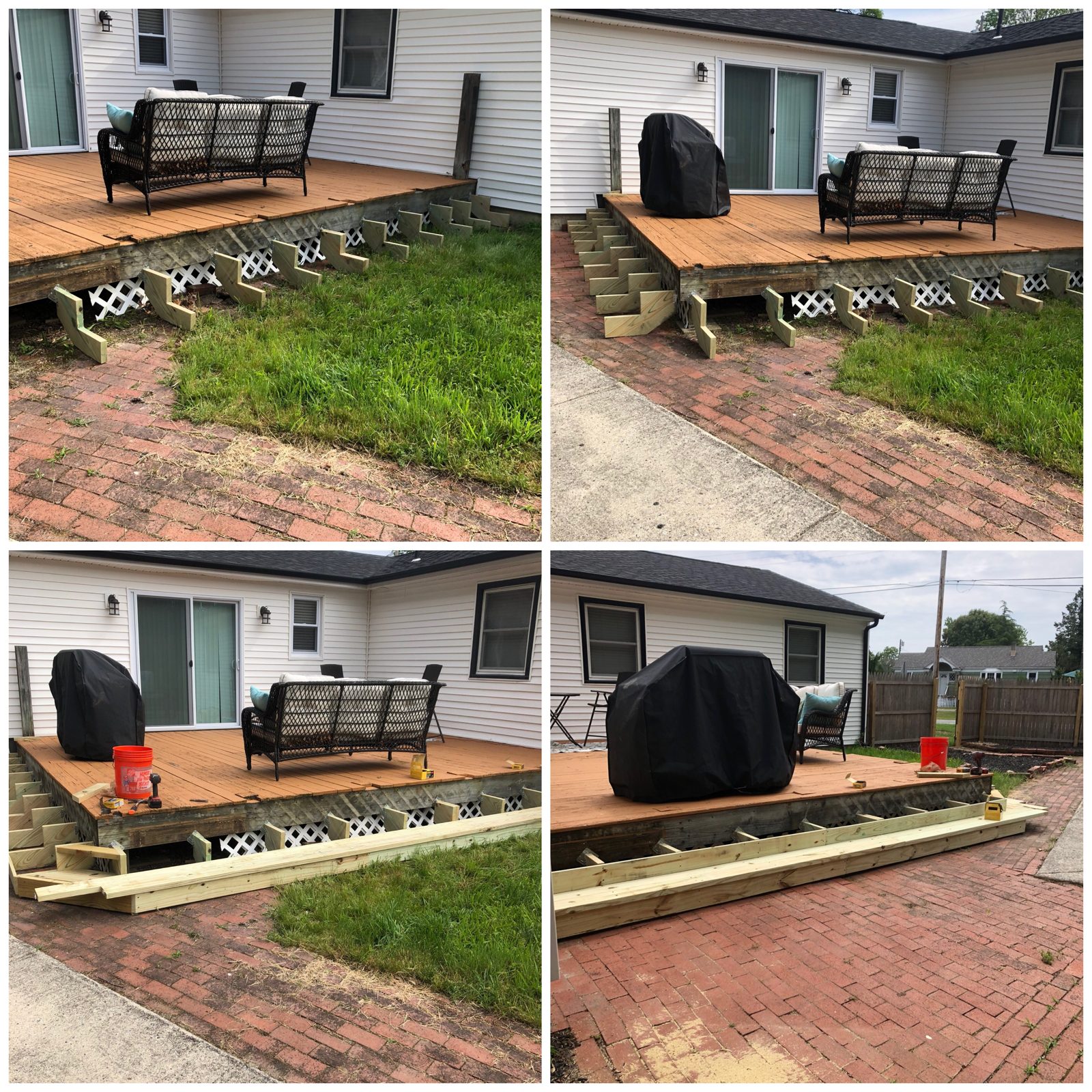 Deck refinish — before & after