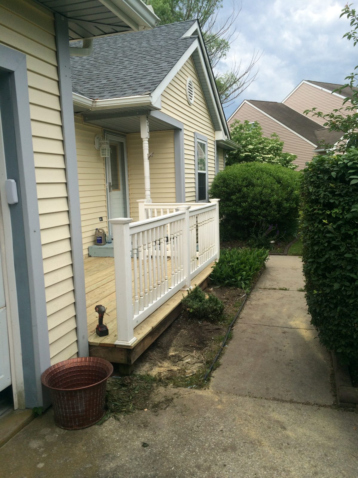 Front porch rebuild — after