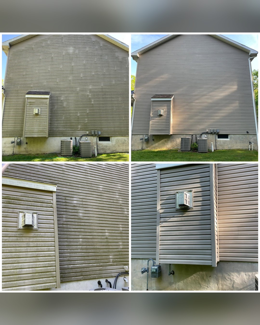 House siding — before & after